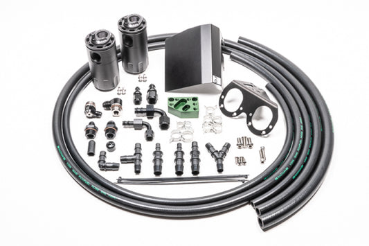 Radium Fluid Lock Turbo Dual Catch Can Kit - Fits 02-14 Subaru WRX / 04-21 STI