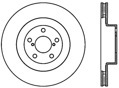 StopTech - Sport Drilled and Slotted Front Driver Side Brake Rotor - Many Subaru Models