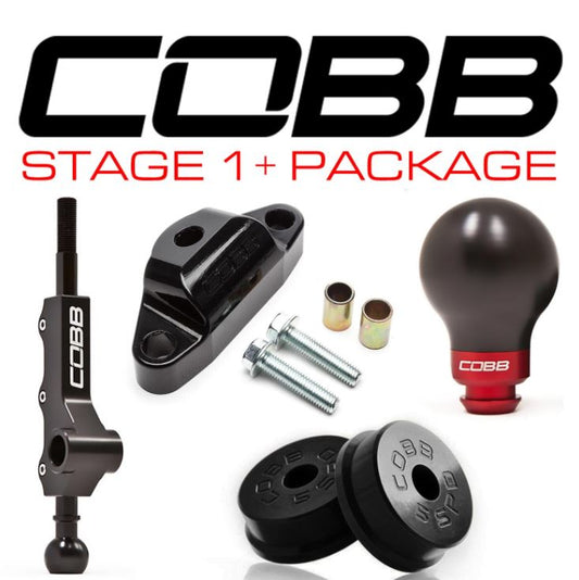 Cobb Subaru 02-07 WRX 5MT w/Factory Short Shift Stage 1+ Drivetrain Package - (White/Red Knob)