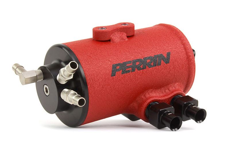 Perrin - Subaru 04-14 STI - FMIC Air Oil Separator (Red)