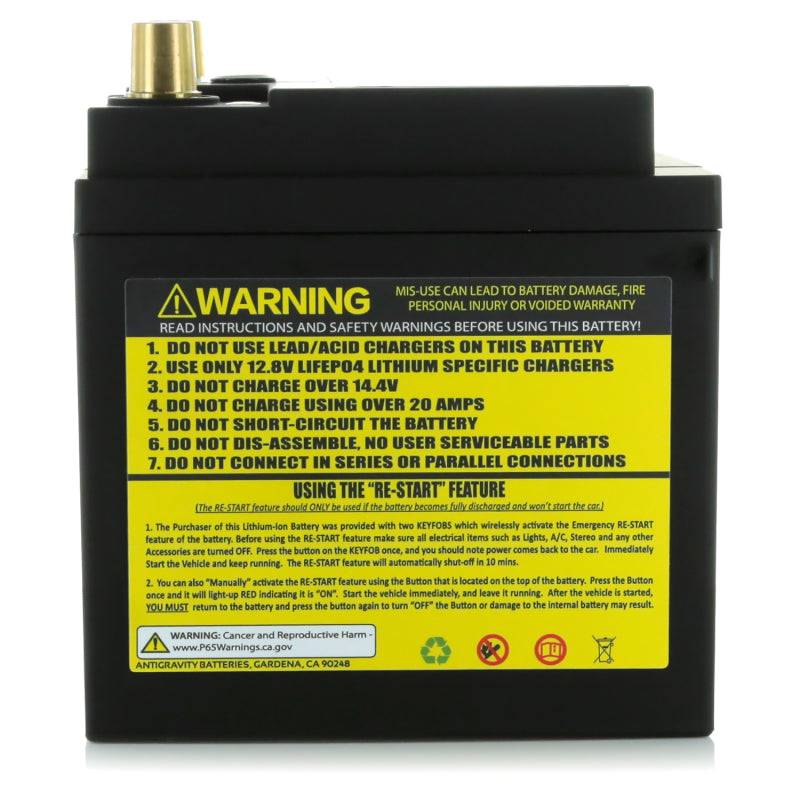 Antigravity Batteries - H6/Group 48 Lithium Car Battery w/Re-Start (40 amp hours)