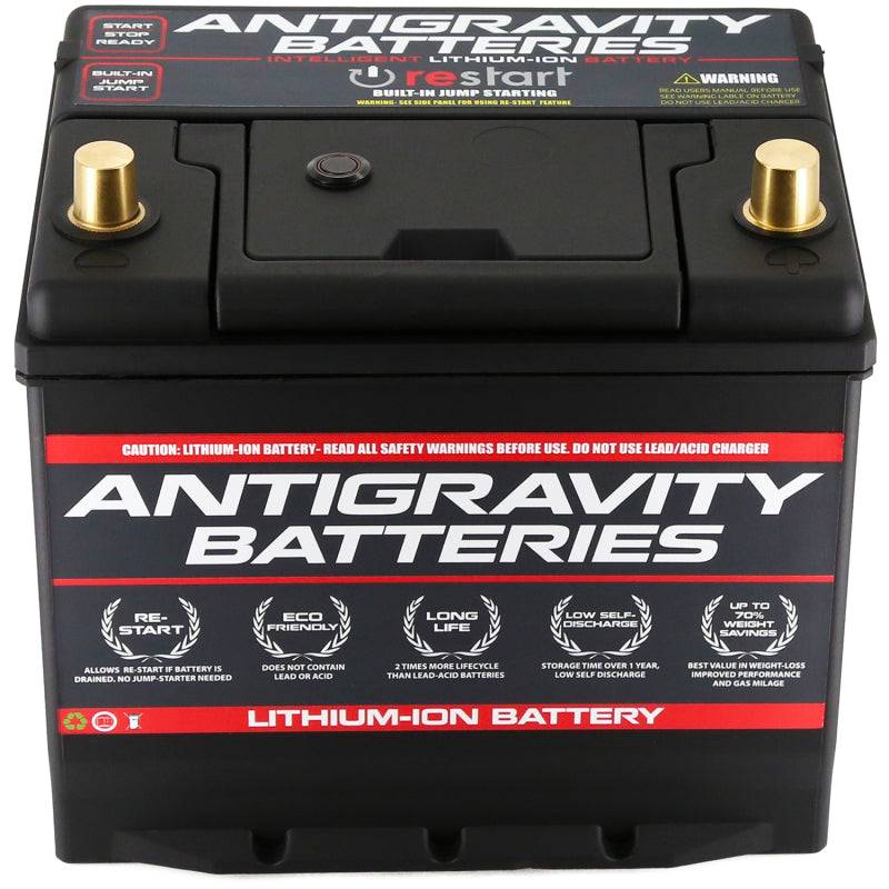Antigravity Batteries - Group 27 Lithium Car Battery w/Re-Start (40 amp hours, right-side terminal)