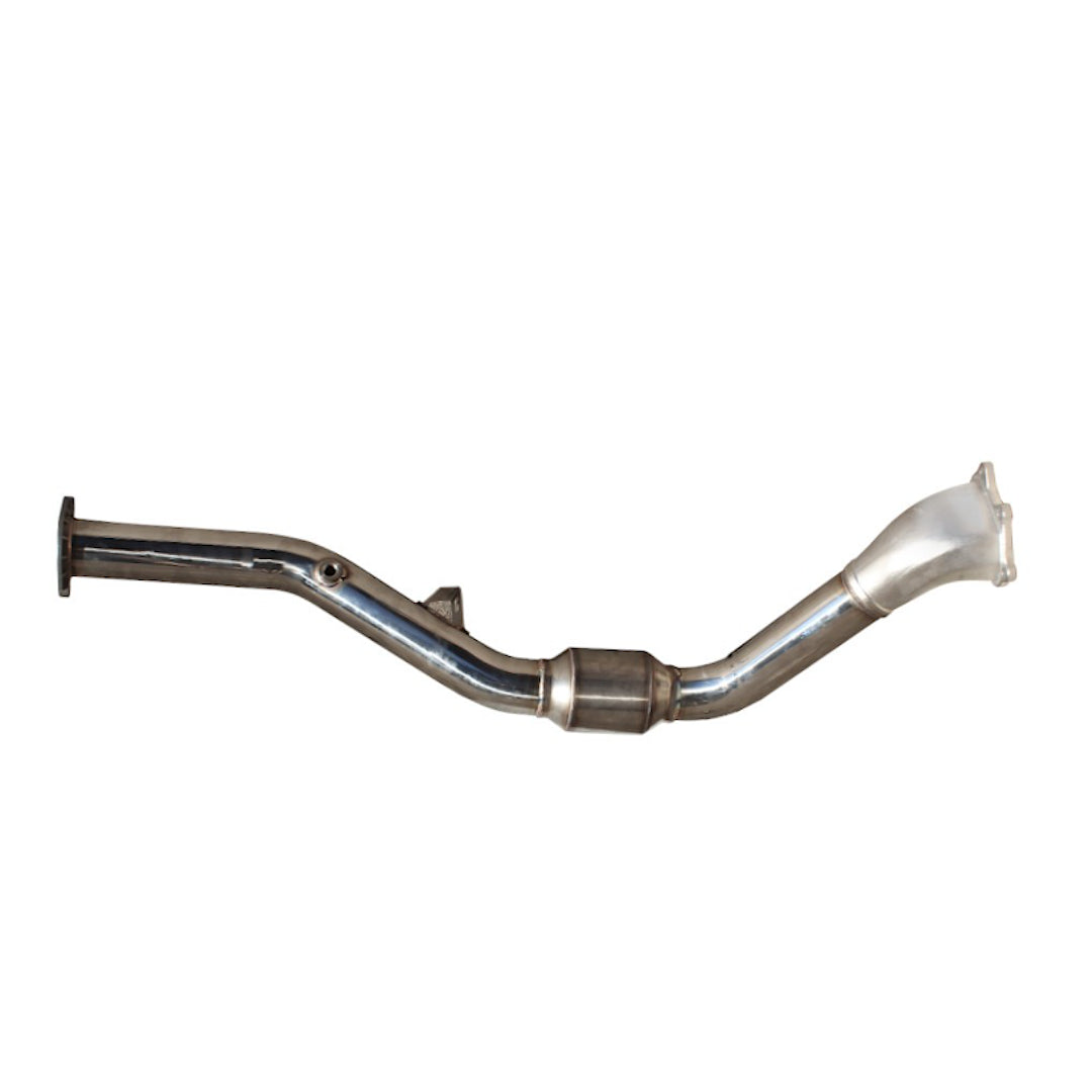 PRE RACING BELL MOUTH DOWNPIPE WITH 3IN HEIGHT OUTPUT GESI EPA APPROVED CAT - 02-07 WRX/STI