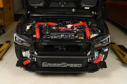GrimmSpeed - Subaru 15-21 STI - Front Mount Intercooler Kit (Black Core / Red Pipe)