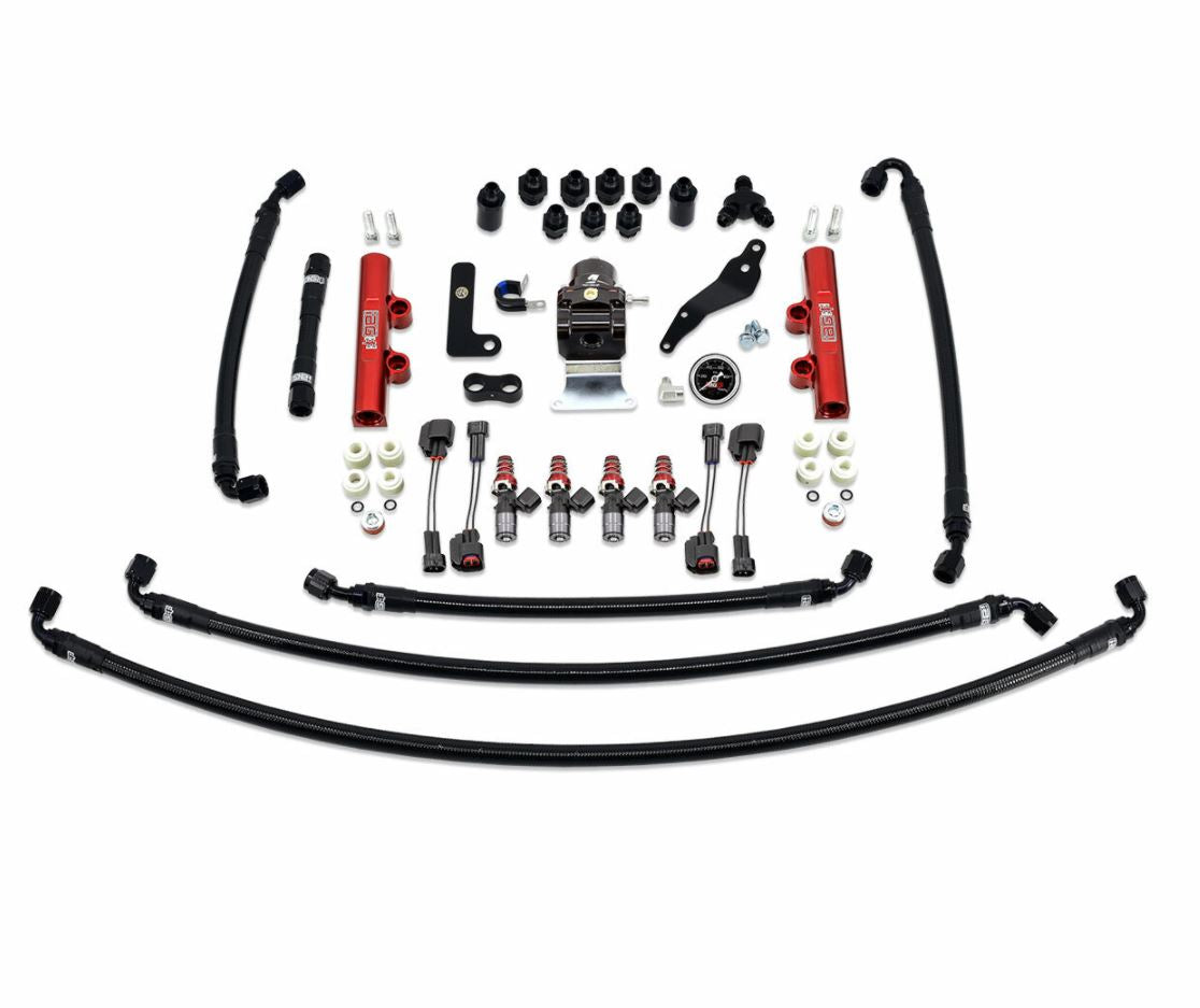 IAG - Subaru 08-14 WRX - PTFE Fuel System Kit w/ 2600cc Fuel Injectors (Red)
