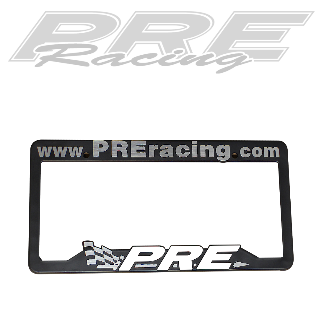 PREracing - License Plate Cover - (White Logo Font)