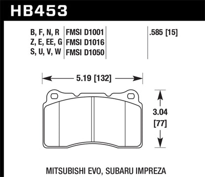 Hawk Performance - Blue 42 Front Brake Pads - Subaru STI 04-15