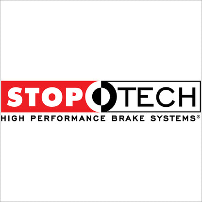 StopTech 13-15 Subaru WRX STi / 05-12 Subaru Impreza Front Left Slotted Aero Rotor w/ Black Hats