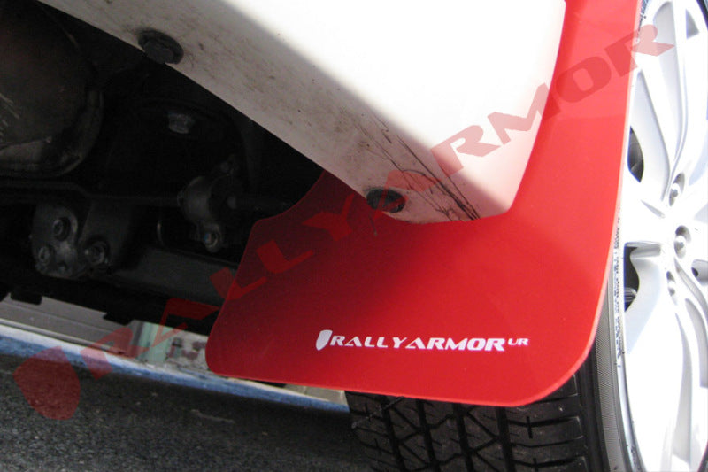 Rally Armor - Subaru 08-11 WRX / Impreza - Polyurethane Mud Flap (Red w/ White Logo)