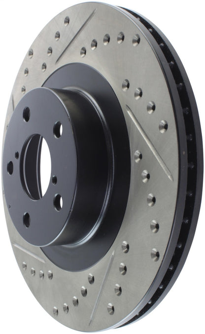 StopTech - Slotted & Drilled Right Front Rotor - Subaru WRX 02-10 / + More