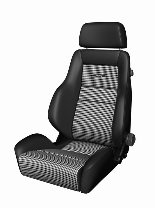 Recaro - Classic LS Racing Seat - Black with Leather/Pepita Fabric