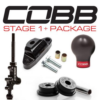 Cobb Subaru 04-21 STi / 06-12 LGT - 6MT Stage 1+ Drivetrain Package - White-Red Shifter Knob