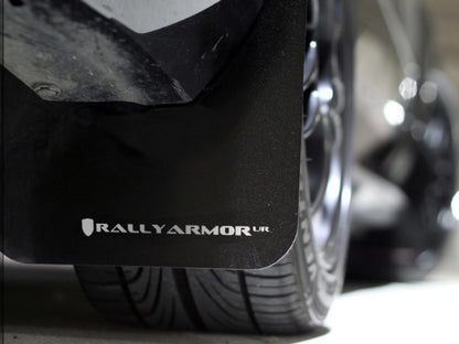 Rally Armor - Subaru 08-11 WRX / Impreza - Polyurethane Mud Flap (Black w/ White Logo)