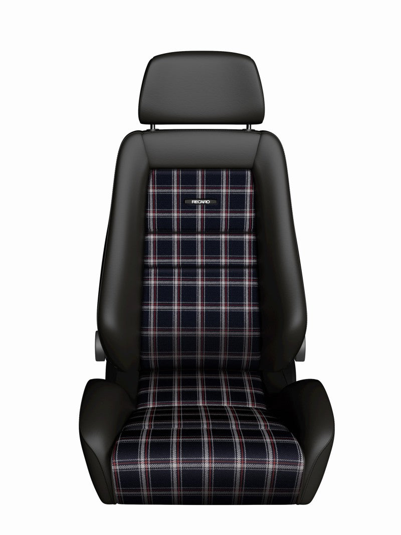Recaro - Classic LX Racing Seat - Black Leather/Classic Checkered Fabric