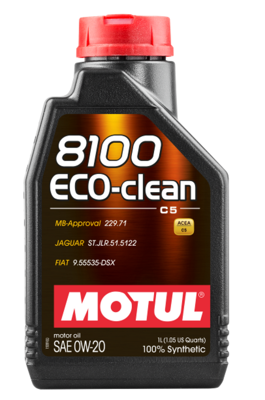 Motul 1L Synthetic Engine Oil 8100 0W20 Eco-Clean - Case of 12