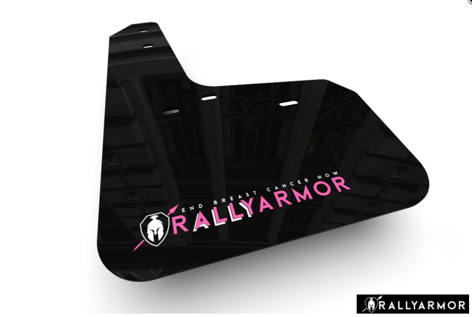 Rally Armor - Subaru 11-14 WRX - Mud Flap Kit (Black BCE w/ Pink Logo)