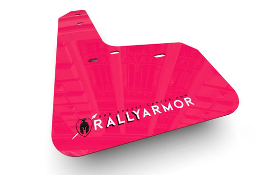 Rally Armor - Subaru 02-07 Impreza/WRX/STI - UR Series Mud Flap Kit - Breast Cancer Ed. (Pink w/ White Logo)